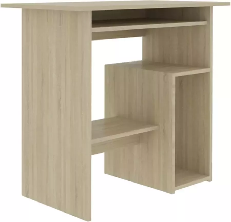 VidaXL -Bureau-80x45x74-cm-bewerkt-hout-sonoma-eikenkleurig - Foto 2