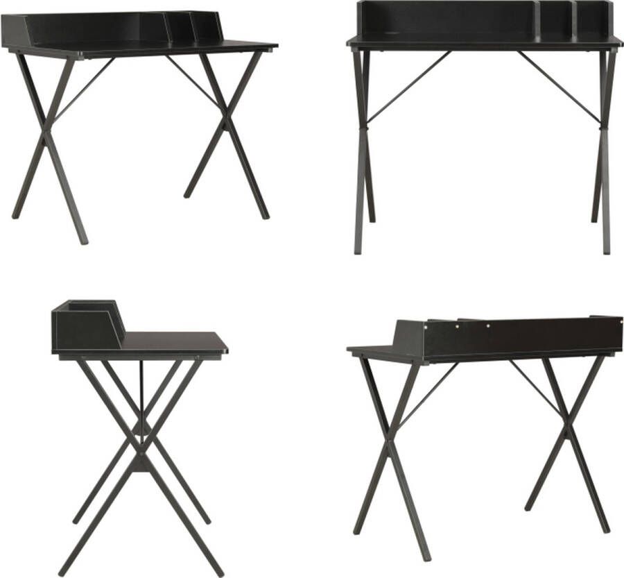 VidaXL Bureau 80x50x84 cm zwart Computertafel Computertafels Computerbureau Computerbureaus