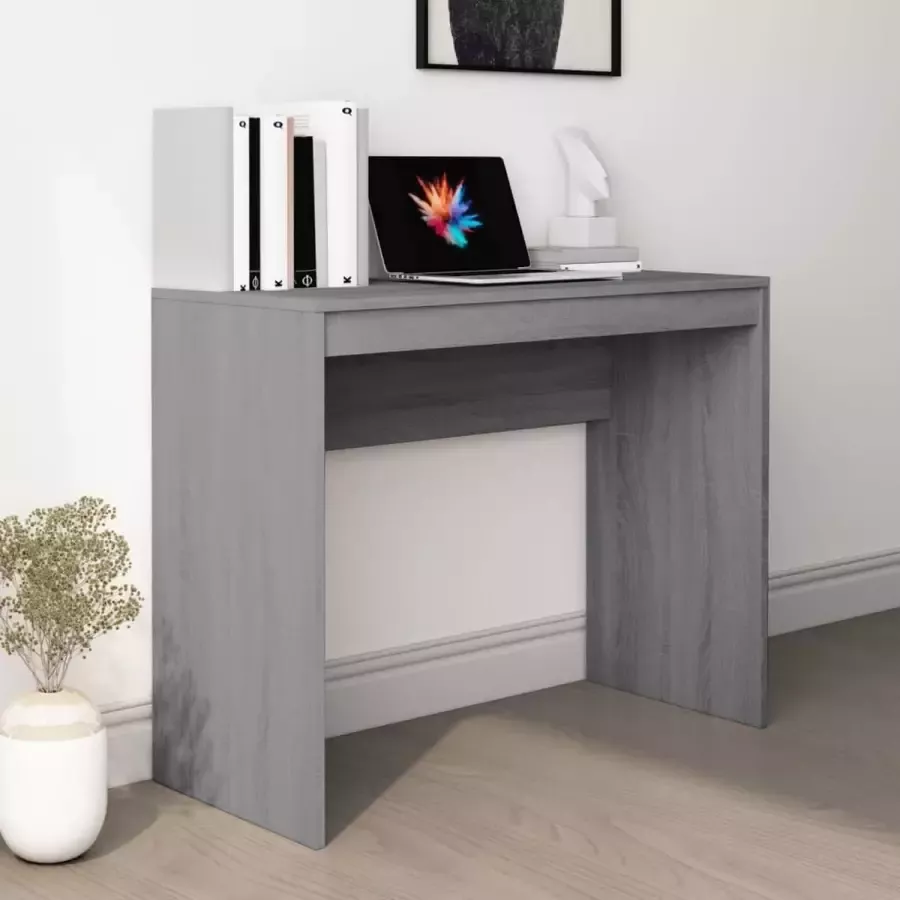 VidaXL Bureau 90x40x72 cm spaanplaat grijs