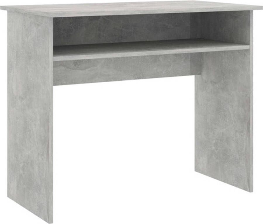 VidaXL -Bureau-90x50x74-cm-bewerkt-hout-betongrijs - Foto 2