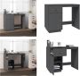 VidaXL Bureau 95x50x75 cm massief grenenhout grijs Bureau Bureaus Houten Bureau Schrijftafel - Thumbnail 1