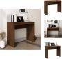 VidaXL Bureau Bruineiken 90 x 40 x 72 cm Bewerkt hout Bureau - Thumbnail 2