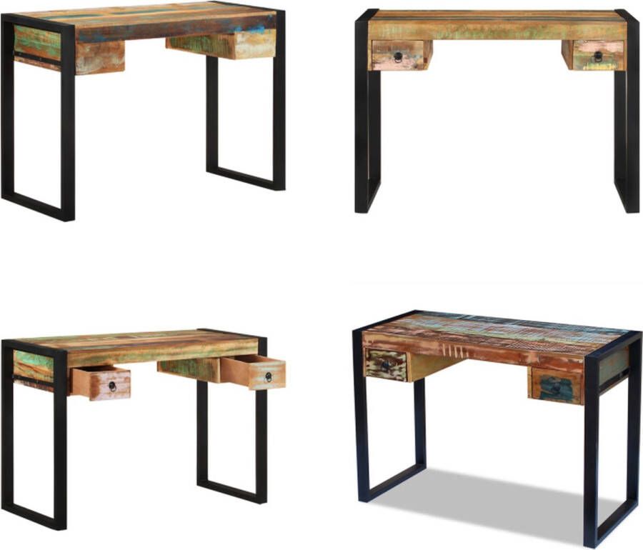 VidaXL Bureau massief gerecycled hout Bureau Bureaus Computerbureau Computerbureaus