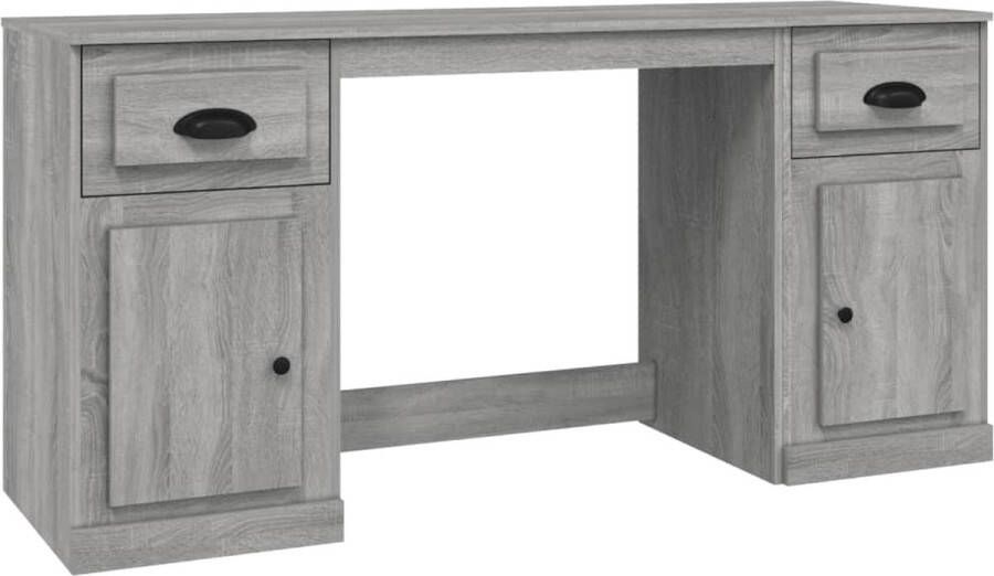 VidaXL -Bureau-met-kast-bewerkt-hout-grijs-sonoma-eikenkleurig - Foto 2