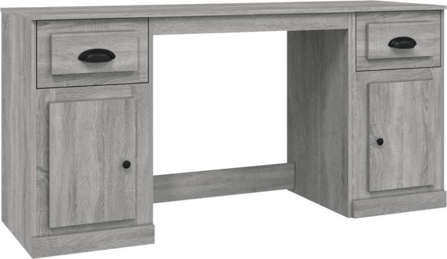 VidaXL Bureau met kast Grijs Sonoma Eiken Kantoormeubilair Bureau Met Kast Houten Bureau Grijze Meubels Werkstation