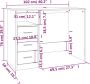 VidaXL -Bureau-met-lades-102x50x76-cm-bewerkt-hout-bruineikenkleurig - Thumbnail 2
