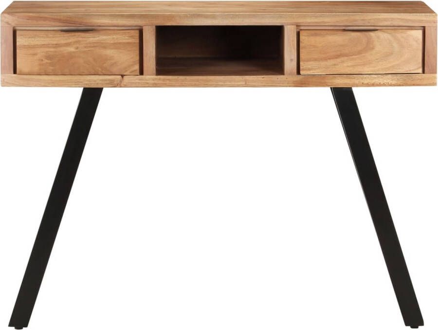 VidaXL -Bureau-met-natuurlijke-randen-107x45x79-cm-massief-acaciahout - Foto 2