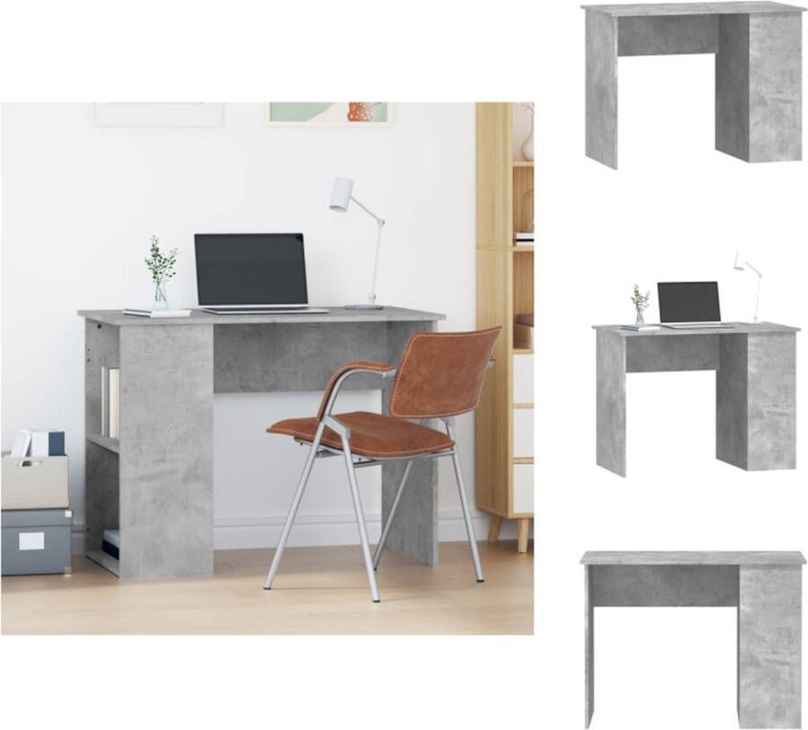 VidaXL Bureau Meubel 100 x 55 x 75 cm Betongrijs Bureau