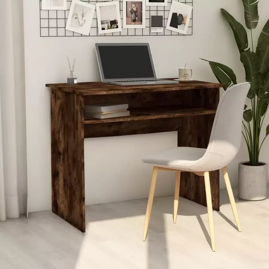 VidaXL Bureau spaanplaat 90x50x74 cm kleur smoked eiken