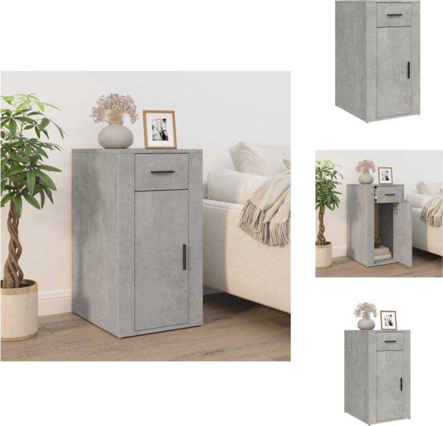 VidaXL Bureaukast Bureaukasten Bureaukastje Bureaukastjes Bureaukastje 40x49x75 cm bewerkt hout betongrijs - Foto 2