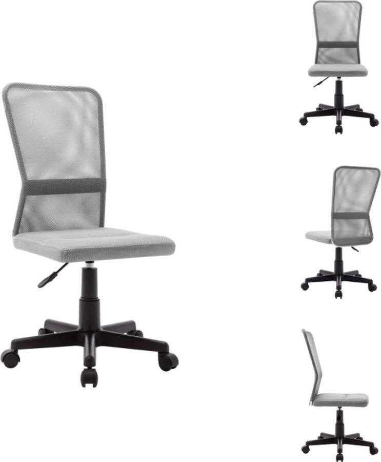 VidaXL Bureaustoel Bureaustoelen Stoel Stoelen Kantoorstoel 44x52x100 cm mesh stof grijs