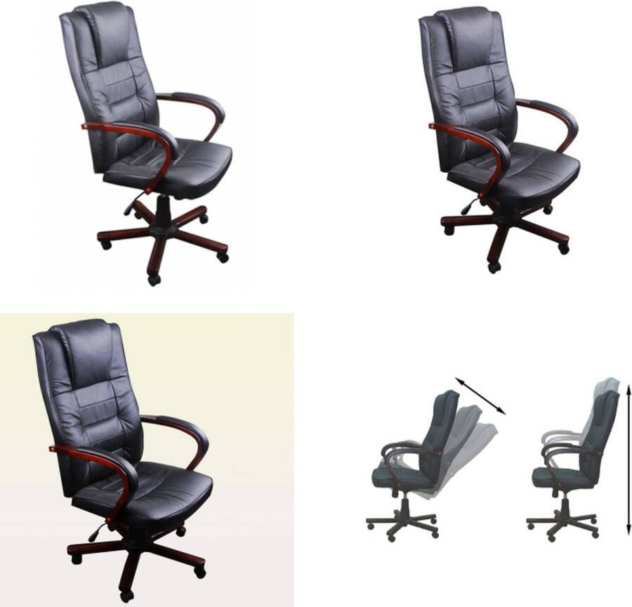 VidaXL Bureaustoel directie zwart Bureaustoel Bureaustoelen Zitstoel Zitstoelen