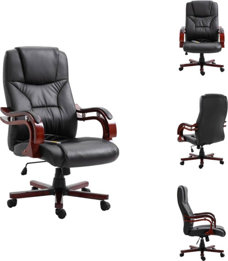 VidaXL Bureaustoel Ergonomisch Massage- en verwarmingsfunctie Zwart 64x66x(110-119) cm 110 kg capaciteit Bureaustoel - Foto 2
