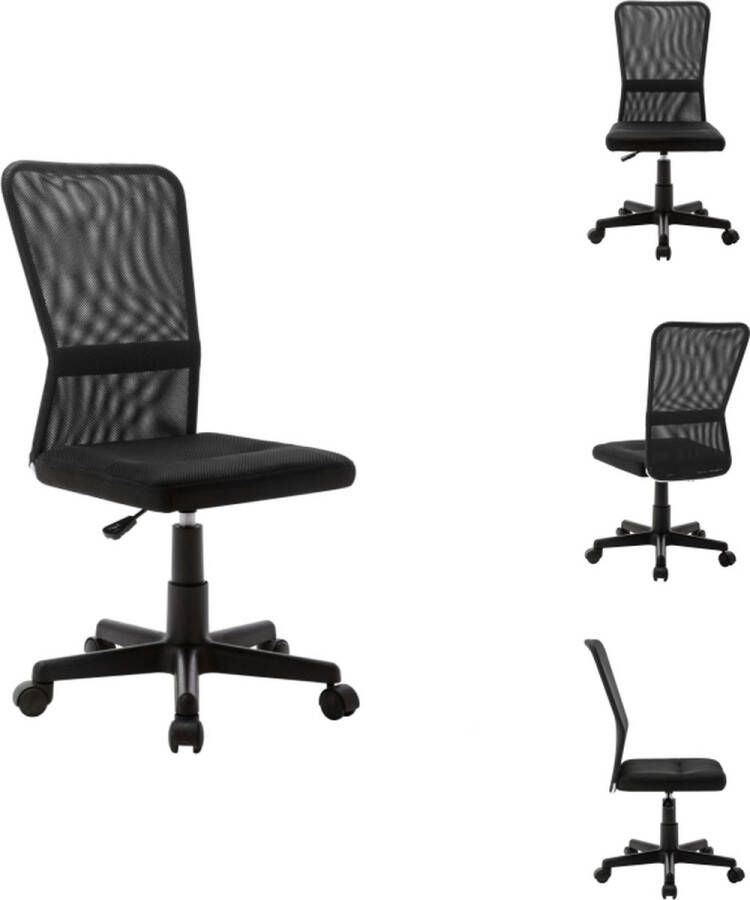 VidaXL Bureaustoel Bureaustoelen Stoel Stoelen Kantoorstoel 44x52x100 cm mesh stof zwart