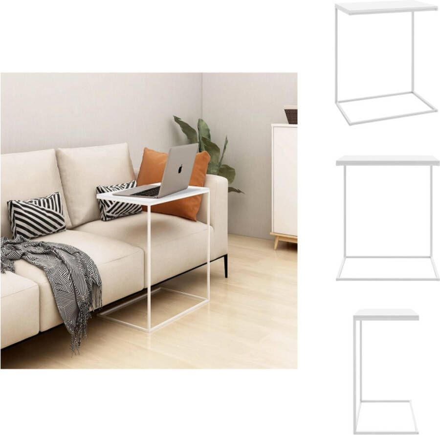 VidaXL Salontafel Salontafels Koffietafel Koffietafels Bijzettafel 55x35x66 cm bewerkt hout wit