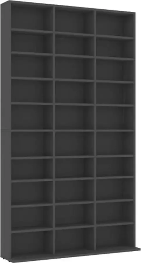 VIDAXL Cd-kast 102x16x177 5 cm bewerkt hout grijs - Foto 3