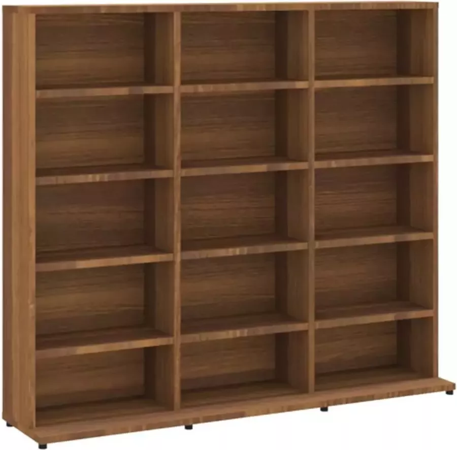 VidaXL Cd-kast 102x23x89 5 cm bewerkt hout bruineikenkleurig - Foto 3