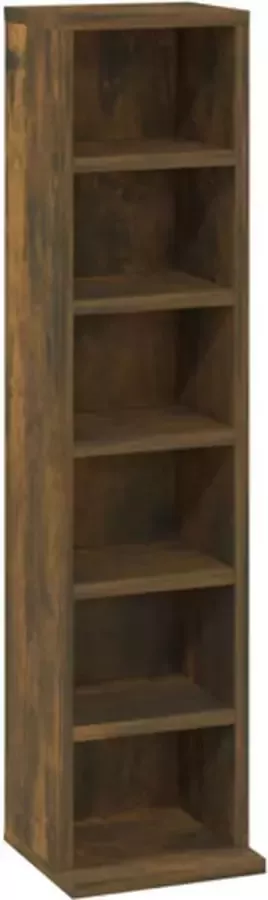 VidaXL Cd-kast 21x20x88 cm bewerkt hout gerookt eikenkleurig - Foto 4