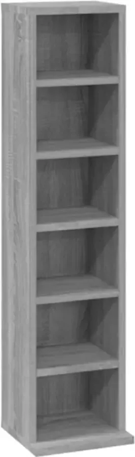 VidaXL Cd-kast 21x20x88 cm bewerkt hout grijs sonoma eikenkleurig - Foto 3