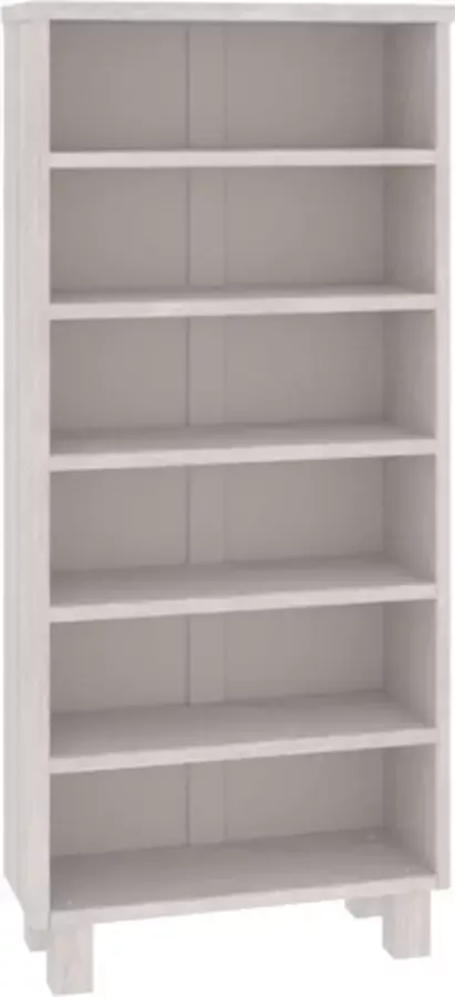VidaXL Cd-kast HAMAR 45x18x100 cm massief grenenhout wit - Foto 3