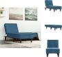 VidaXL Chaise Longue Blauw 55 x 140 x 70 cm Verstelbaar Chaise longue - Thumbnail 2