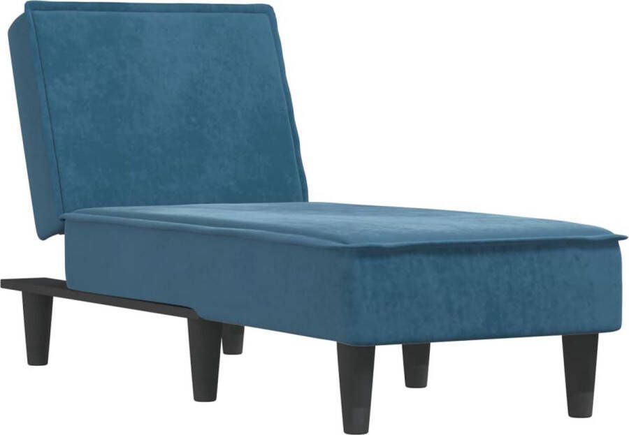 VidaXL -Chaise-longue-fluweel-blauw - Foto 2