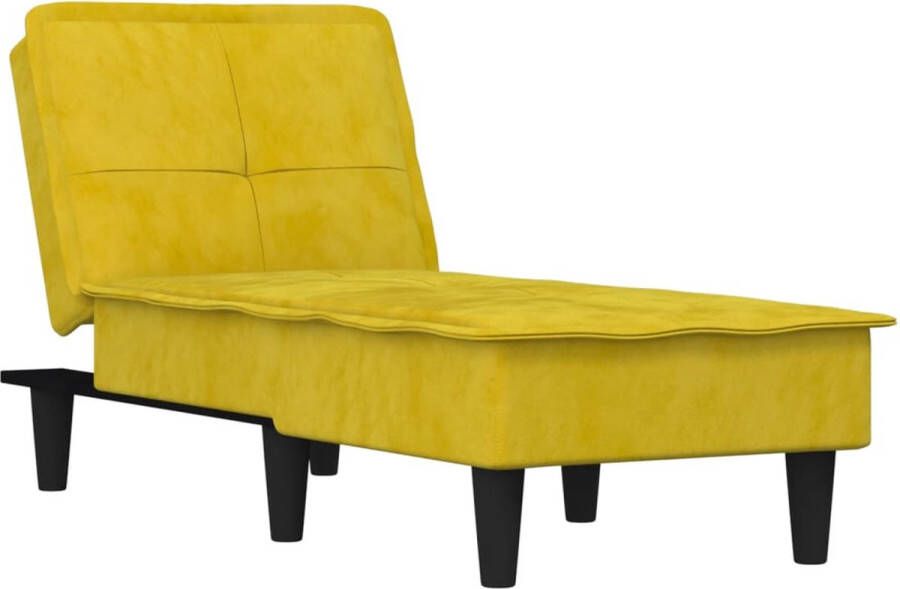 VidaXL -Chaise-longue-fluweel-geel - Foto 1