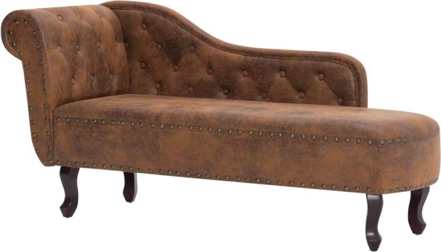 Vida XL vidaXL Chaise longue kunstsuÃ¨de bruin-VXL-248607 - Foto 3