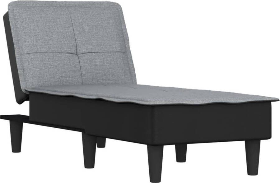 VidaXL -Chaise-longue-stof-lichtgrijs - Foto 9