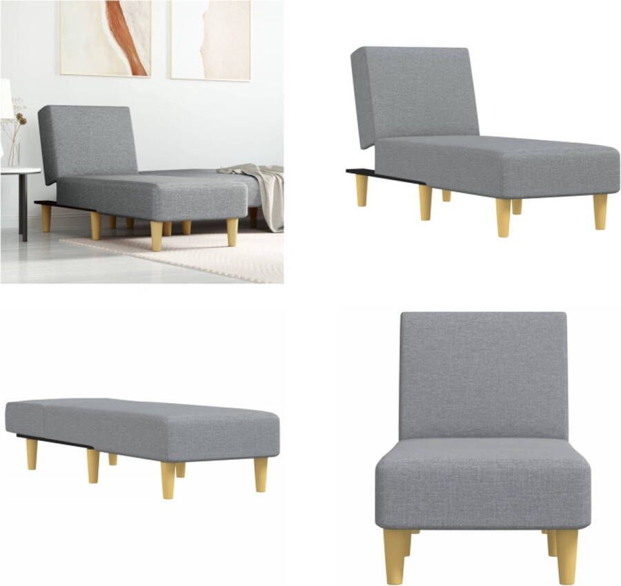 VidaXL Chaise longue stof lichtgrijs Chaise Longue Chaise Longues Loungebank Divan