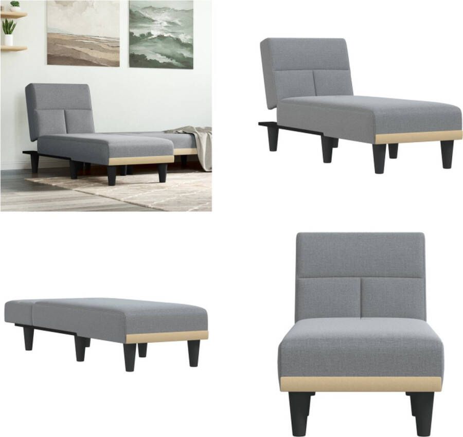 VidaXL Chaise longue stof lichtgrijs Chaise Longue Chaise Longues Loungebank Divan