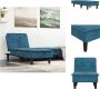 VidaXL Chaise Longue Verstelbaar Blauw 55 x 140 x 70 cm Chaise longue - Thumbnail 1