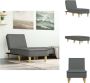 VidaXL Chaise longue verstelbaar donkergrijs 55 x 140 x 70 cm ademend en duurzaam Chaise longue - Thumbnail 2