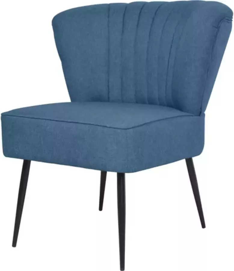 VIDAXL Cocktailstoel stof blauw - Foto 3