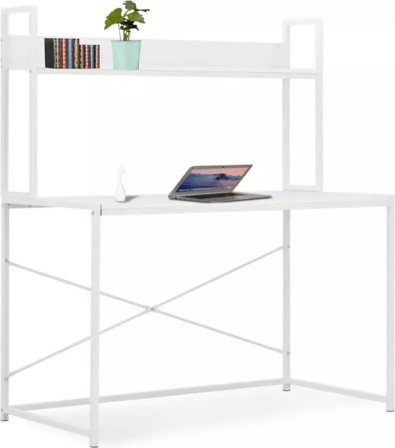 VIDAXL Computerbureau 120x60x138 cm wit