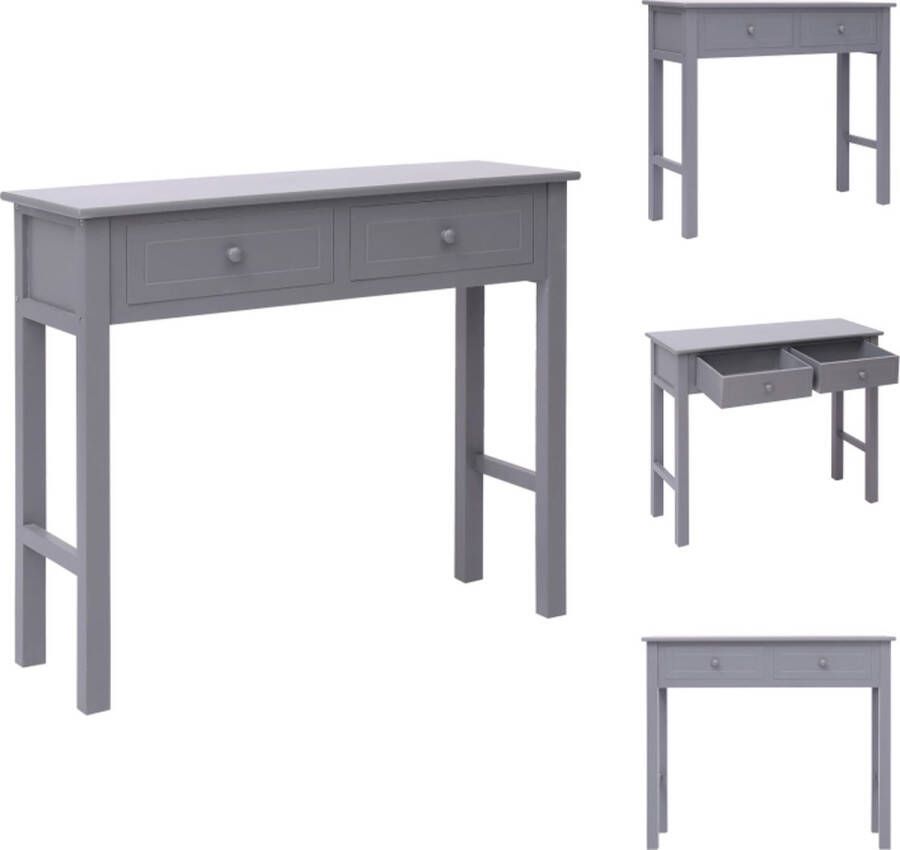 VidaXL Wandtafel Wandtafels Bijzettafel Bijzettafels Wandtafel 90x30x77 cm hout grijs - Foto 2