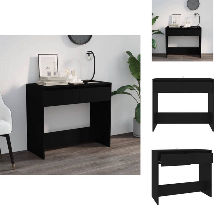 VidaXL Wandtafel Wandtafels Tafel Spiegeltafel Wandtafel 89x41x76 5 cm staal zwart