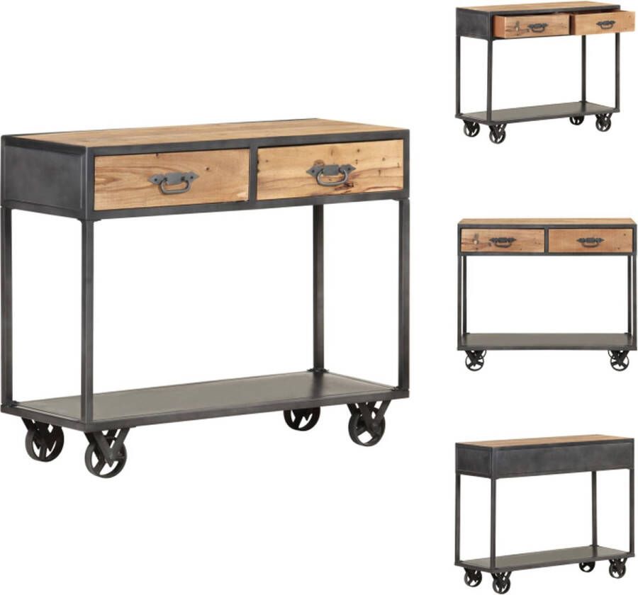 VidaXL Console Tafel Console Tafels Haltafel Haltafels Wandtafel 90x35x74 cm massief gerecycled hout