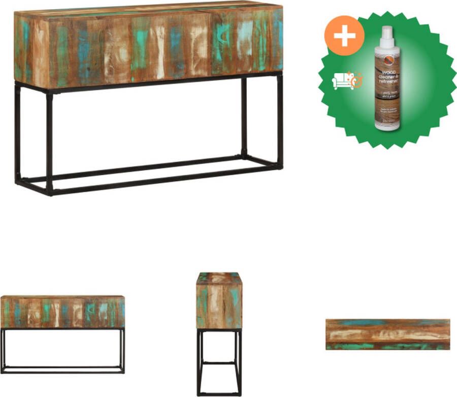 VidaXL Consoletafel Industriële Charme 120 x 30 x 75 cm Bruin Tafel Inclusief Houtreiniger en verfrisser