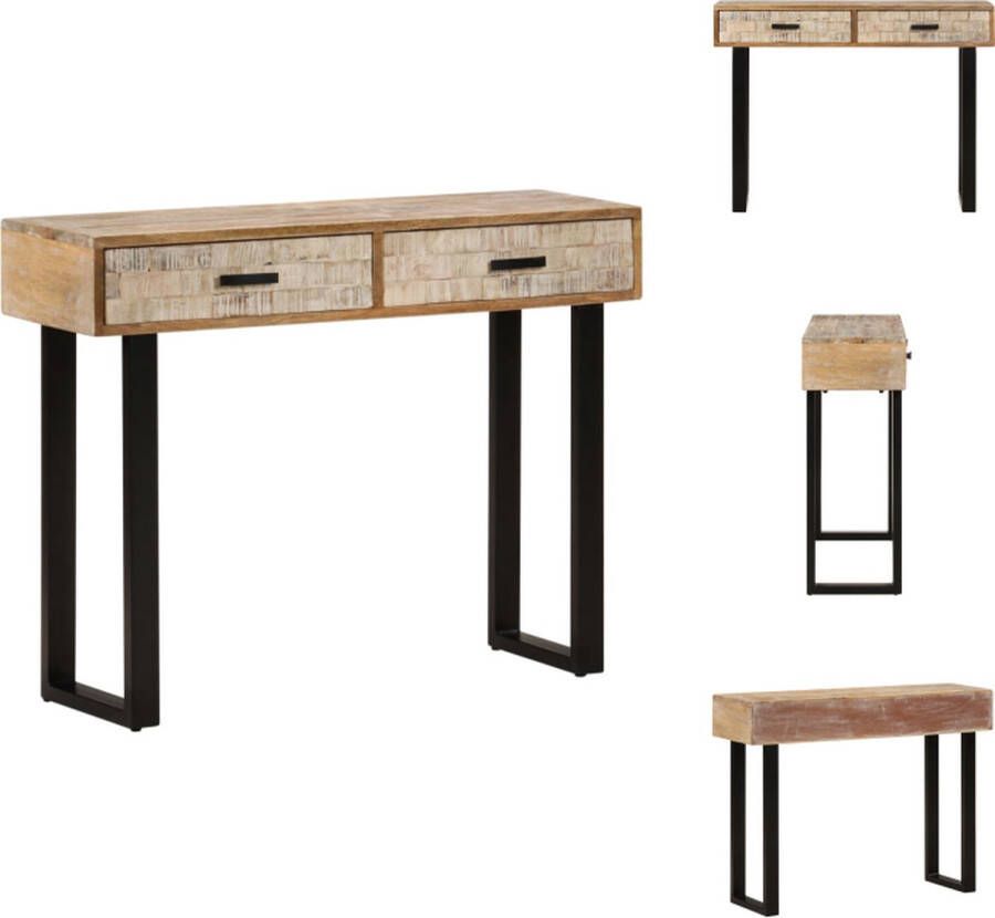 VidaXL -Wandtafel-100x30x75-cm-massief-mangohout - Foto 2