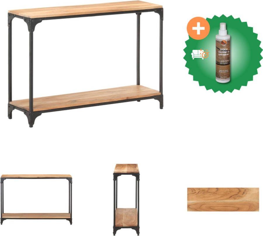 VidaXL Consoletafel Massief Acaciahout 110 x 30 x 75 cm Natuurlijke afwerking Tafel Inclusief Houtreiniger en verfrisser