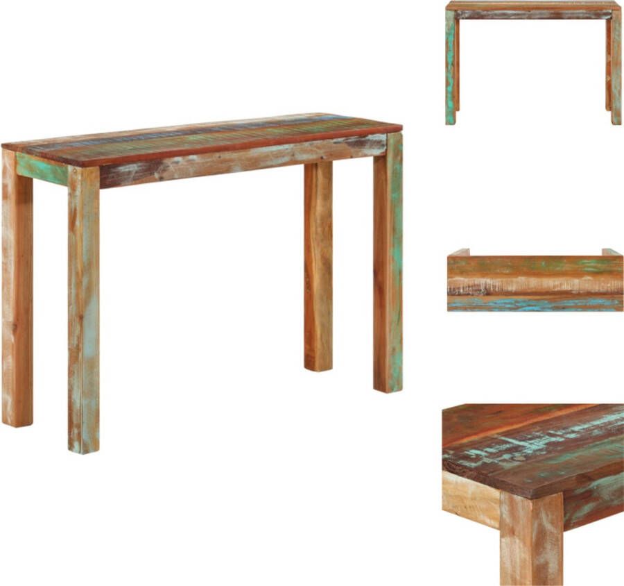 VidaXL Console Tafel Console Tafels Bijzettafel Bijzettafels Wandtafel 110x35x76 cm massief gerecycled hout