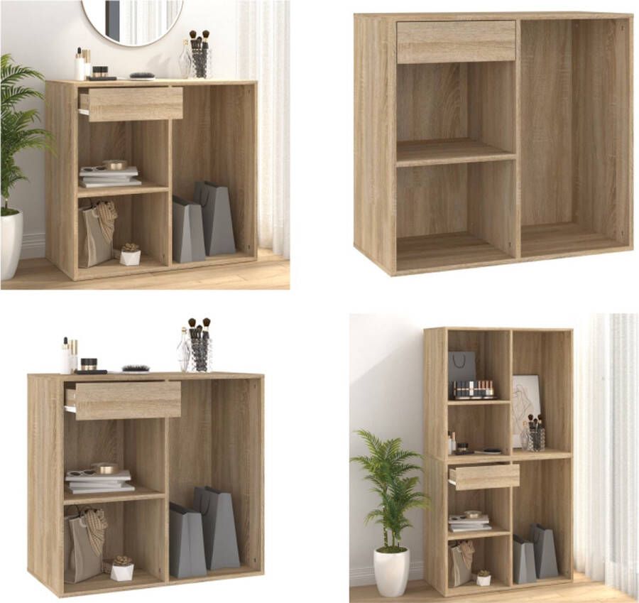 VidaXL -Cosmeticakast-80x40x75-cm-bewerkt-hout-sonoma-eikenkleurig - Foto 3