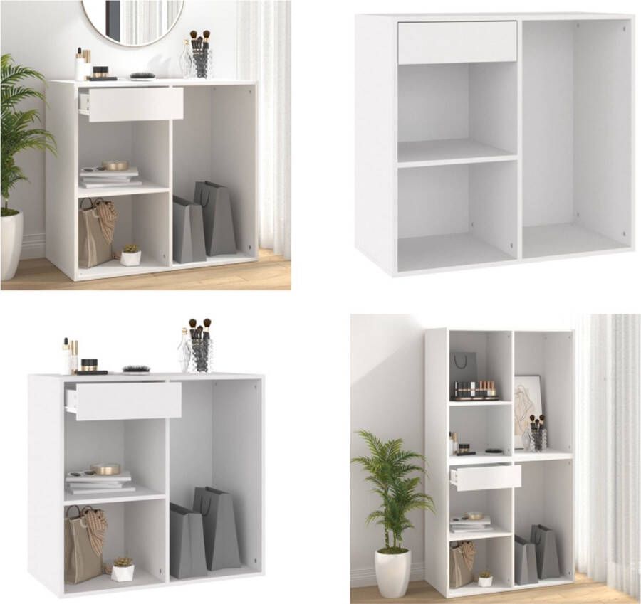 VidaXL -Cosmeticakast-80x40x75-cm-bewerkt-hout-wit - Foto 3