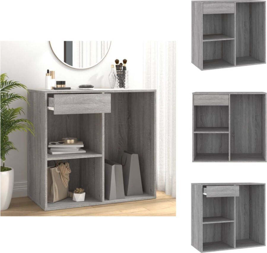 VidaXL -Cosmeticakast-80x40x75-cm-bewerkt-hout-grijs-sonoma-eikenkleur - Foto 2