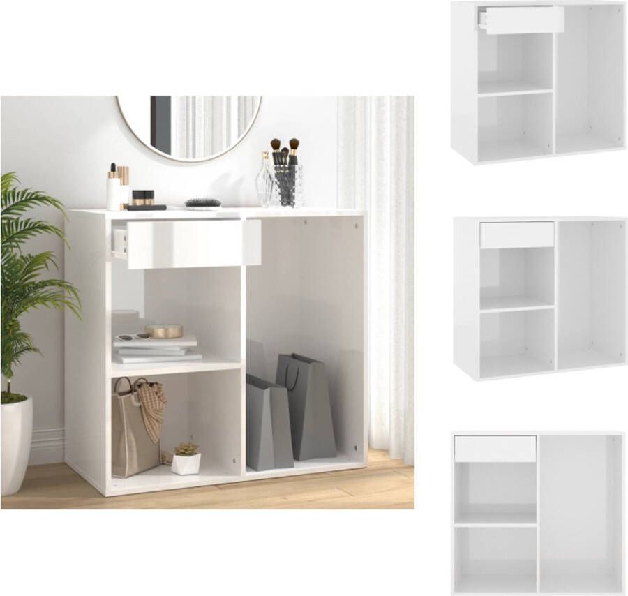 VidaXL -Cosmeticakast-80x40x75-cm-bewerkt-hout-wit - Foto 2