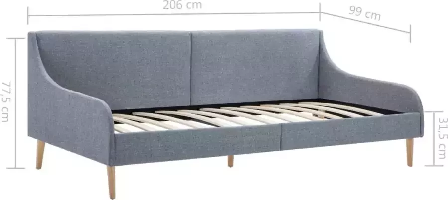 VidaXL Dagbedframe stof lichtgrijs - Foto 2