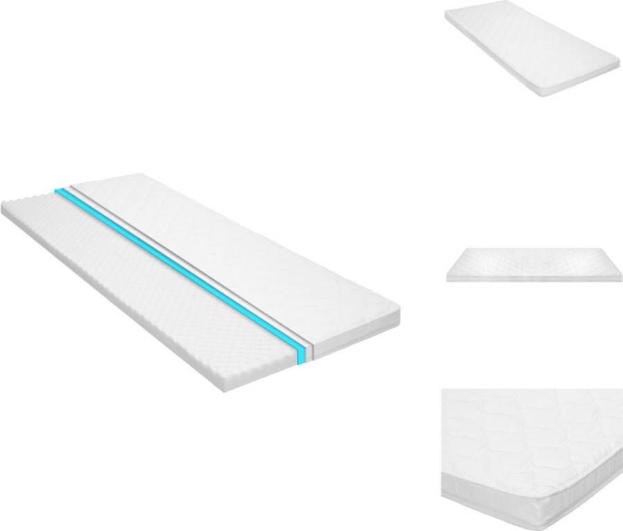 VidaXL Dekmatras Dekmatrassen Matras Matrassen Topmatras ei-profiel 6 cm koudschuim 100x200 cm - Foto 2