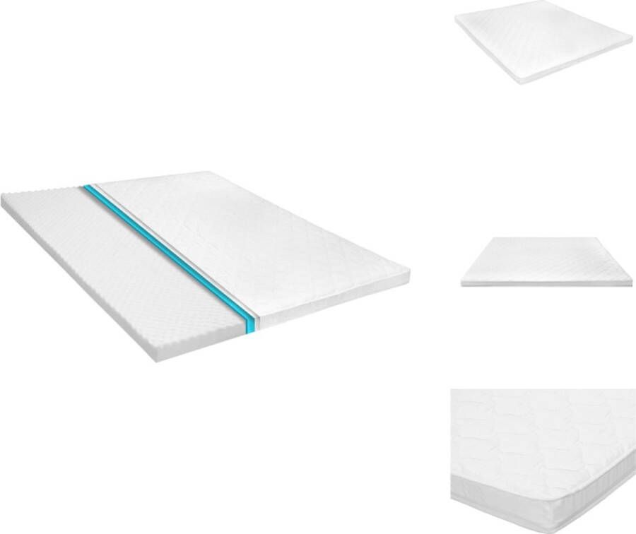 VidaXL Dekmatras Dekmatrassen Matras Matrassen Topmatras ei-profiel 6 cm koudschuim 180x200 cm - Foto 2