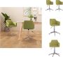 VidaXL Draaibare Eetstoelen Groen 55 x 51 cm Trendy design Eetkamerstoel - Thumbnail 1